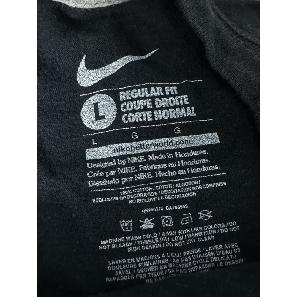 Nike Mens Just Do It Spell Out Logo Crewneck Short Sleeve Black Large - Picture 3 of 6